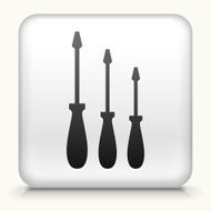 Square Button with Screwdrivers interface icon