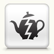 Square Button with Broken Tea Pot interface icon