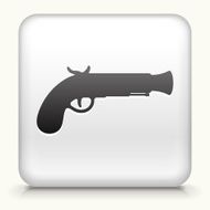 Square Button with Pistol interface icon
