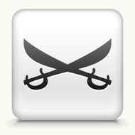 Square Button with Swords interface icon