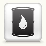Square Button with Oil Barrel interface icon