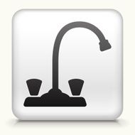Square Button with Faucet interface icon N2