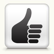 Square Button with Thumbs Up