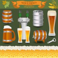 Beer infographics set elements for creating your own infograph N3