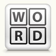Square Button with Word Game