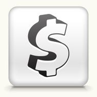 Square Button with Dollar Sign