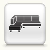 Square Button with Corner Convertible Sofa