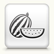 Square Button with Whole and Slided Watermelon