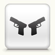 Square Button with Two Pistols