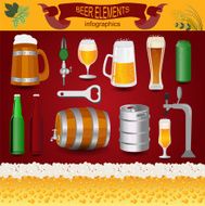 Beer infographics set elements for creating your own infograph N4