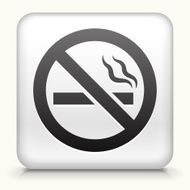 Square Button with No Cigarette Smoking