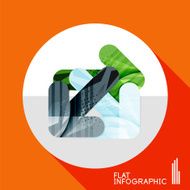Geometric infographic in trendy flat style N164