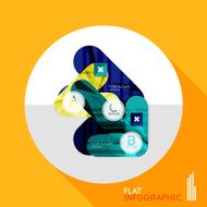 Geometric infographic in trendy flat style N166