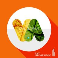 Geometric infographic in trendy flat style N167