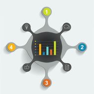 Circle network diagram Infographic chart Vector banner