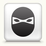Square Button with Ninja Mask