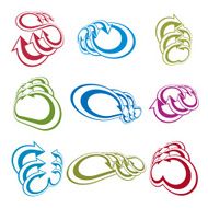 Abstract arrows vector symbol collection