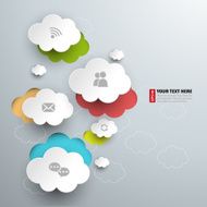 Cloud computing concept icons