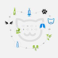 Set of veterinary icons N87