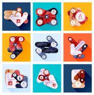 Collection of Vector Flat Infographic Layouts N3