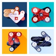 Collection of Vector Flat Infographic Layouts N4