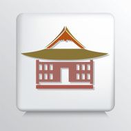 Square Architecture Real Estate Icon Asian House