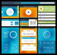 Ui flat web and mobile element N4