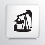 Square Icon With Pumpjack