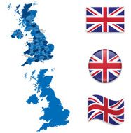 United Kingdom Map and Flag Collection N2