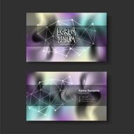 vector business card design template of modern N2