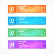 Glossy modern infographics options banner set