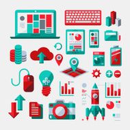 Flat Design Elements - Tech &amp; IT