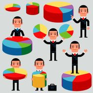 InfoGraphic Pie chart Man