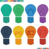Abstract infographics flat design N27