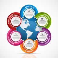 Abstract infographics design template N9