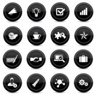 Business black icons on white background N2