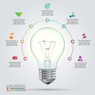 Vector light bulb for infographic