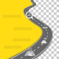 Vector path on the road N5