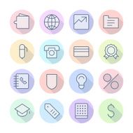 Thin Line Icons For Business and Finance N4