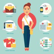 Profession Designer Vector illustration flat style