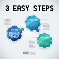 One two three arrow illustration - Three easy steps N4