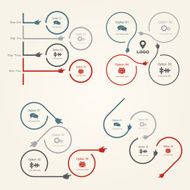 Set of infographics report template layout Vector N3