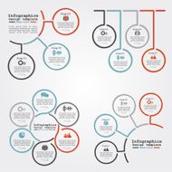 Set of infographics report template layout Vector N4