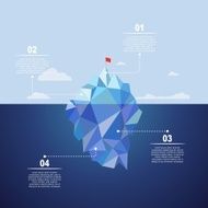 Iceberg infographic template Vector illustration