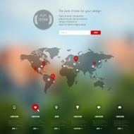 Vector map web and mobile template N6