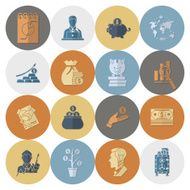 business and finance icon set N369