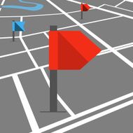 Abstract city map in perspective N2