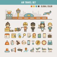 air travel infographic elements for kids N2