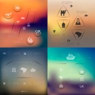 tourism infographic with unfocused background N14