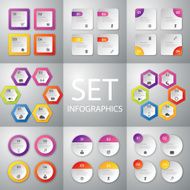 Vector illustration infographics set Patterns 4 and 6 options N2